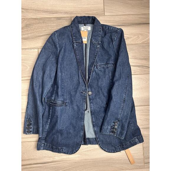 Reformation Elsa Relaxed Denim Blazer Size: M NWT BZ - Picture 4 of 6